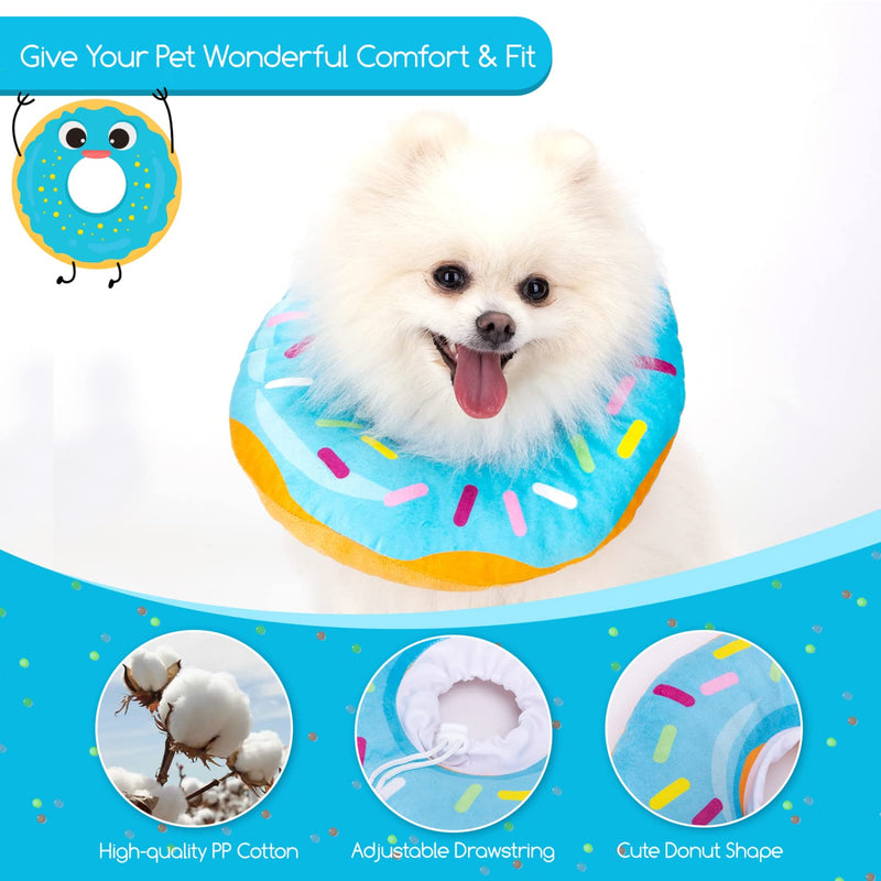 Cat Cone Collar Soft, Nobleza Adjustable Cute Donut Pet Recovery Collar for Wound Healing, Comfy Alternative Elizabethan Collar Medical Neck Pillow After Surgery Small - PawsPlanet Australia