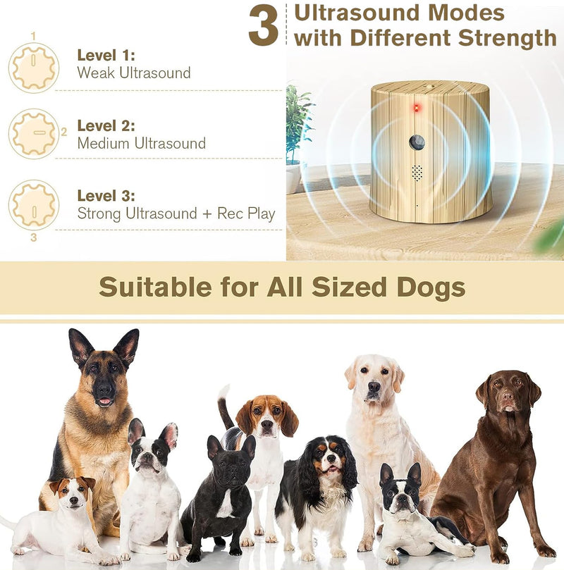 Anti-bark device, ultrasonic dog repeller trainer device, stop bark anti-barking agent with recording playback, safe effective dog barking deterrent outdoor for large medium small dogs - PawsPlanet Australia