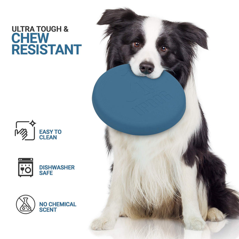 Dog Frisbee | Made in USA | UpDog Products Small 6-Inch Flying Disc for Dogs Blue - PawsPlanet Australia