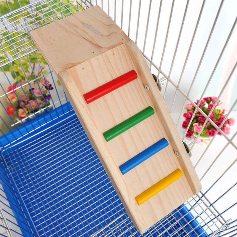 [Australia] - POPETPOP Wooden Cage Bridge Small Animal Climbing Ladder Hamster Platform for Gerbil Rat Chinchillas Guinea Pig Squirrel 