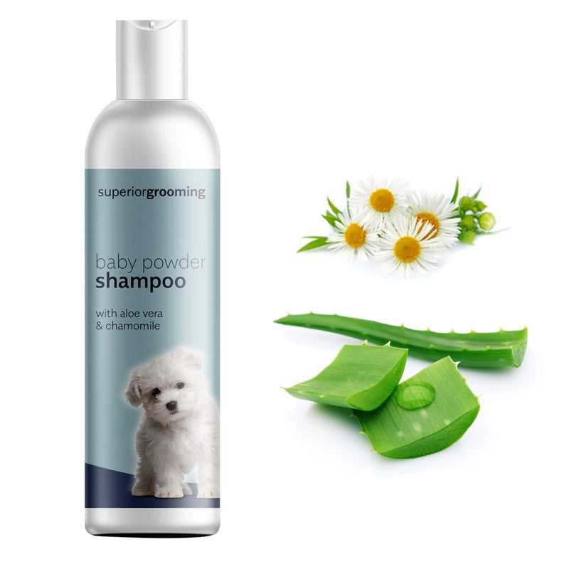 Dog Shampoo - Baby Powder Fragrance dog shampoo for the professional dog groomer. 250ml concentrated solution. Suitable for all breeds of dog. A great clean scent for your dog that lasts. 250 ml (Pack of 1) - PawsPlanet Australia