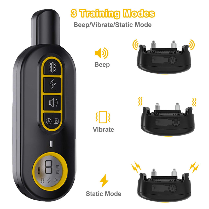 Pet Lavu 2 in 1 Dog Shock Collars with Remote,2 Receiver Dog Training Collar Rechargeable Waterproof Dog E Collar with Beep Vibration and Shock Mode,Suitable for Small Medium Large Dog - PawsPlanet Australia