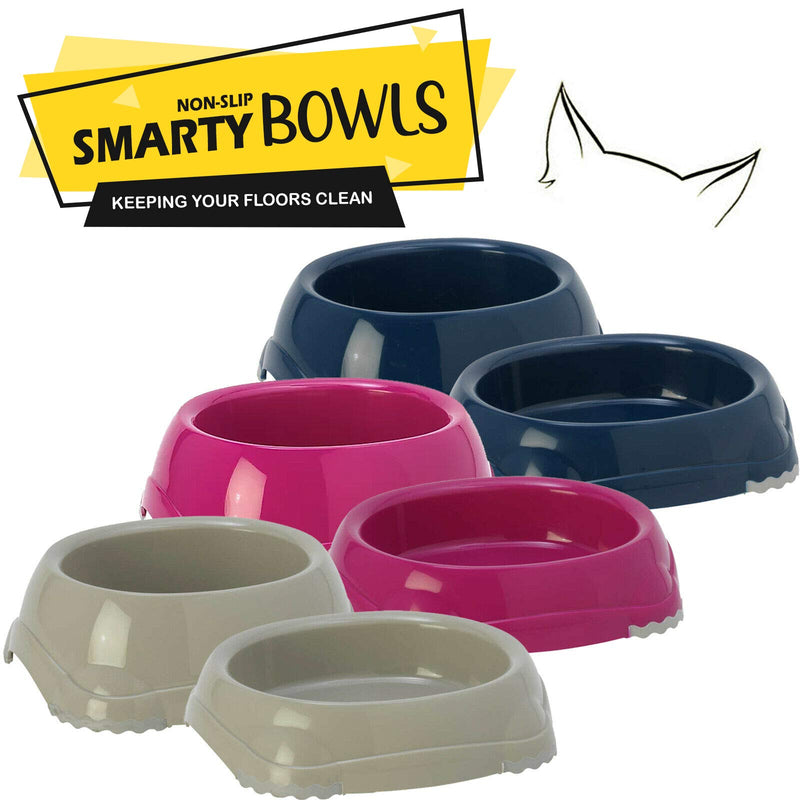 CatCentre® 2 x Non Slip Dark Blue Cat Bowls - 0.2L Food & Drink Dishes Cat Kitten Dog Puppy D. Blue Bowl 0.2L - PawsPlanet Australia