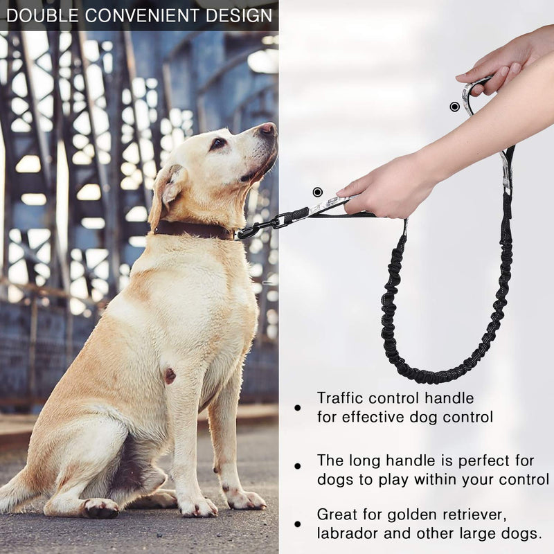 [Australia] - Bungee Dog Leash 4FT-6FT Traffic Padded Two Printing Handle, Heavy Duty Reflective Leashes for Control Safety Training, Walking-Perfect Leash for Medium to Large Dogs 
