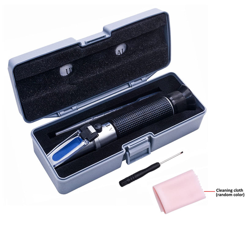 Salinity Refractometer for Aquarium, Marine Monitoring, Saltwater Testing, Dual Scale Salinity Tester 0-100 PPT& 1.000-1.070 Specific Gravity Saline Seawater Refractometer Hydrometer with ATC - PawsPlanet Australia