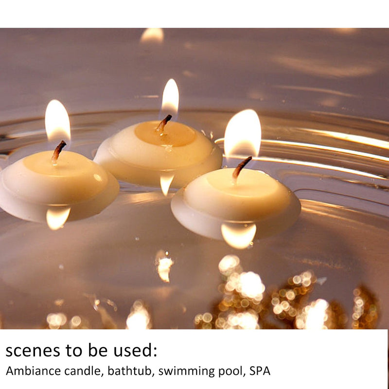 YIH 2" White Unscented Dripless Floating Tealight Shape Candles Set (24Pack) 2" Floating Candles - PawsPlanet Australia