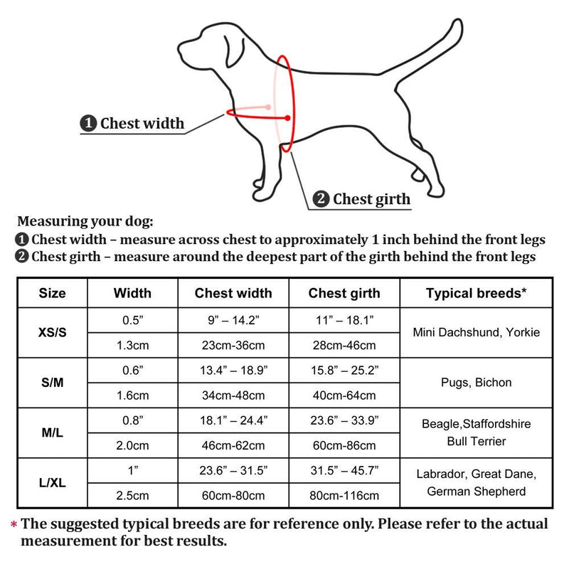 [Australia] - Dogness Classic Dog Halter Harness, with Traffic Control Handle Belly Protector Patented Metal Buckle, Reflective Soft Padded Nylon, for Small Medium Large Dogs M/L Blue 