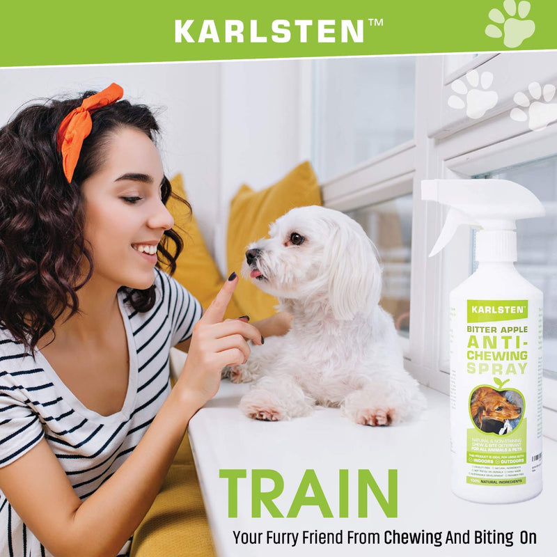 Karlsten Best Chew stopper High Strength Anti Chew Bitter Apple Spray Deterrent for Dogs & Puppies - Alcohol Free - Most Powerful Bitter Deterrent - PawsPlanet Australia