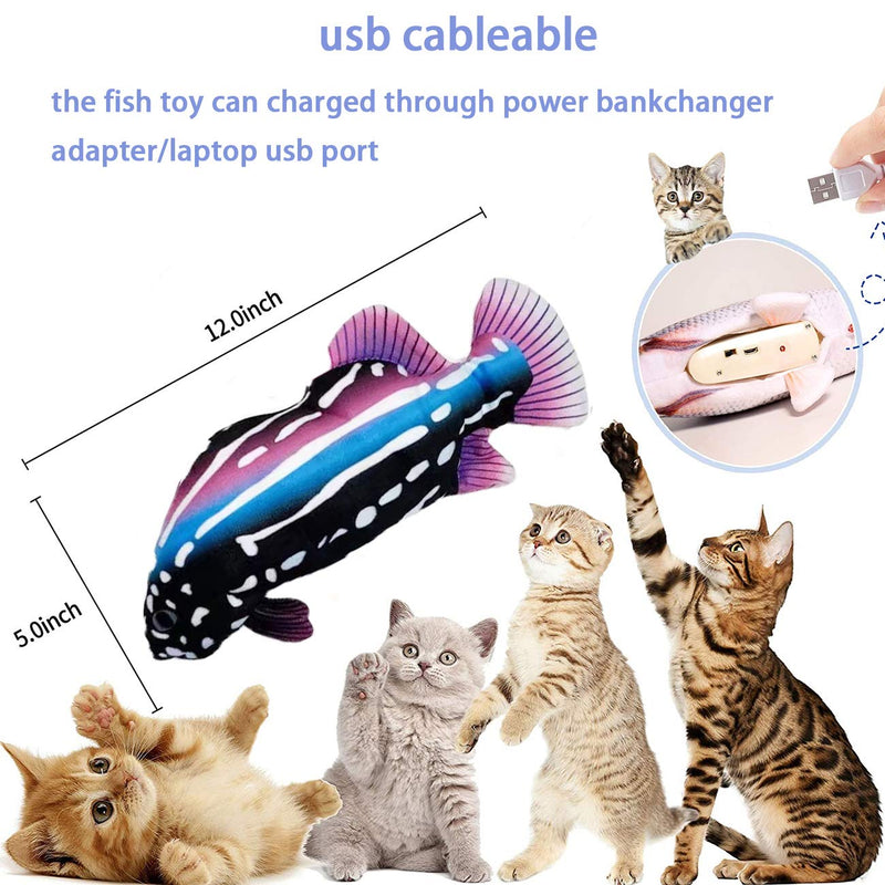 [Australia] - Ddzmz Cat Toys for Indoor Cats Interactive, Cat Kicker Fish Realistic Plush Simulation Electric Wagging Fish Refillable Catnip Cat Toys Interactive Pets Pillow Chew Bite Kick for Cat Kitten Kitty 11" Butterfly fish 