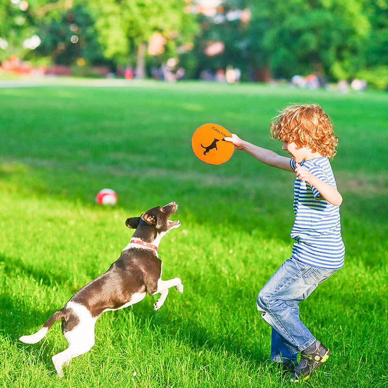 KOOLTAIL Dog Flying Discs - 2 Pack Interactive Dog Fetch Toys Durable Soft Waterproof Dog Floats in Water & Safe on Teeth - PawsPlanet Australia