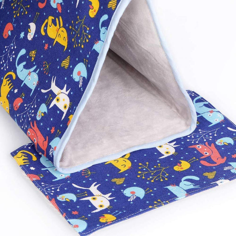 HunterBee Bird Nest Snuggle Hut Parrot Hanging Cave Tent Parakeet Lovebird Warm Bed L Blue - PawsPlanet Australia