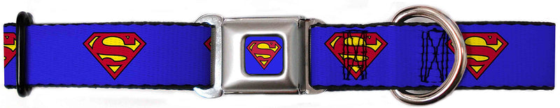 [Australia] - Buckle Down Superman DC Comics Superhero Classic Logo Seatbelt Fun Animal Pet Dog Cat Collar 