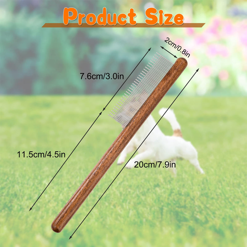 Cat brush, dog brush, lice comb with wooden handle, flea comb for dogs and cats with tangled short/long hair, brush for pet care - PawsPlanet Australia