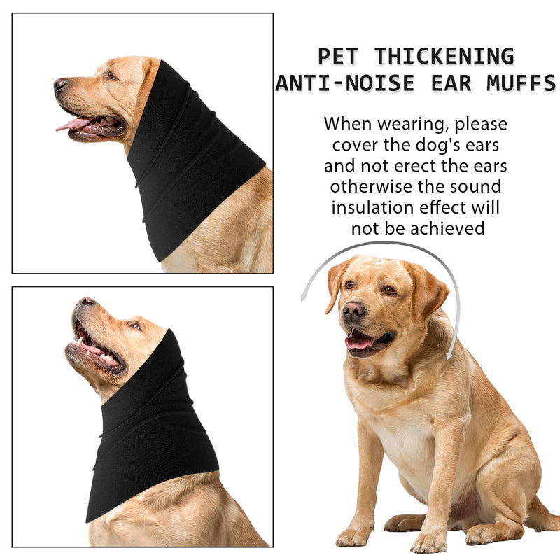 Dog Snood for Dog Neck and Ears Warmer, Dog Ear Muffs Dog Neck and Ear Warmer Hood Pet Dog Snood Dogs Quiet Ear Covers Hood for Anxiety Relief Noise Protection Bathing Grooming(M, Black) Medium - PawsPlanet Australia