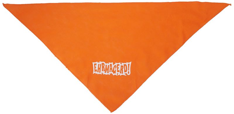 Mirage Ehrmagerd Screen Print Bandana for Pets, Large, Orange L - PawsPlanet Australia