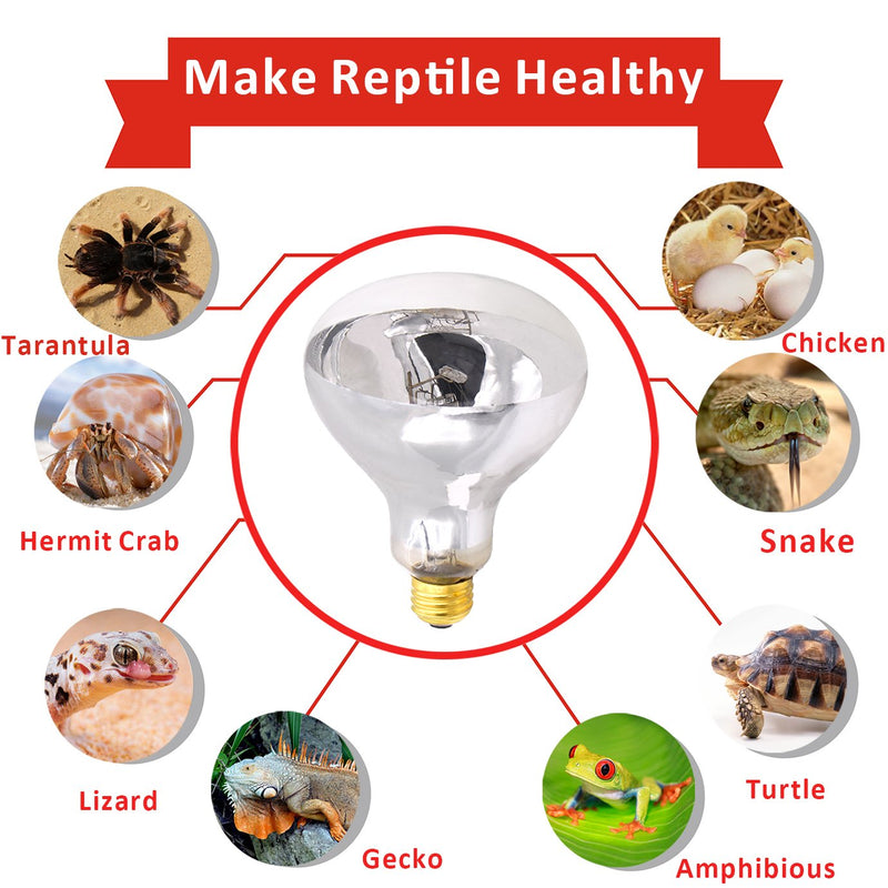 [Australia] - UV-B Reptile Light - 160W U/VA U/VB Reptile Light Mercury Vapor Bulb High Intensity Sun Simulating Bulb Lamp for Reptile and Amphibian Use (160W) 