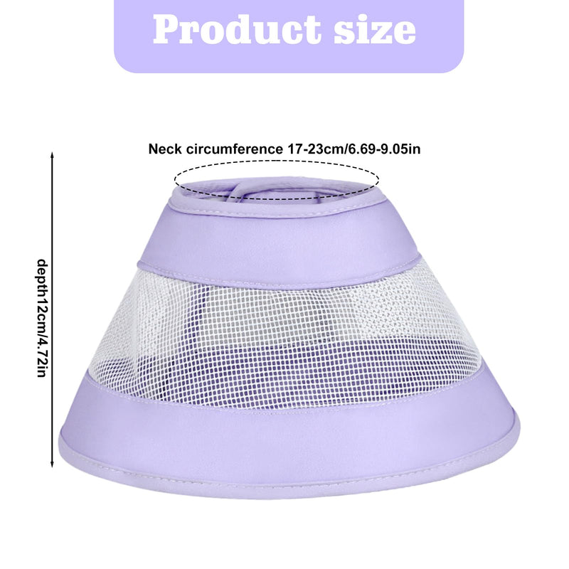 Neck brace for pets, cat collar: YIDM collar for dogs, collar, adjustable dog collar, dog collar, leak protection for dogs after operation, prevents biting, scratching, purple M - PawsPlanet Australia