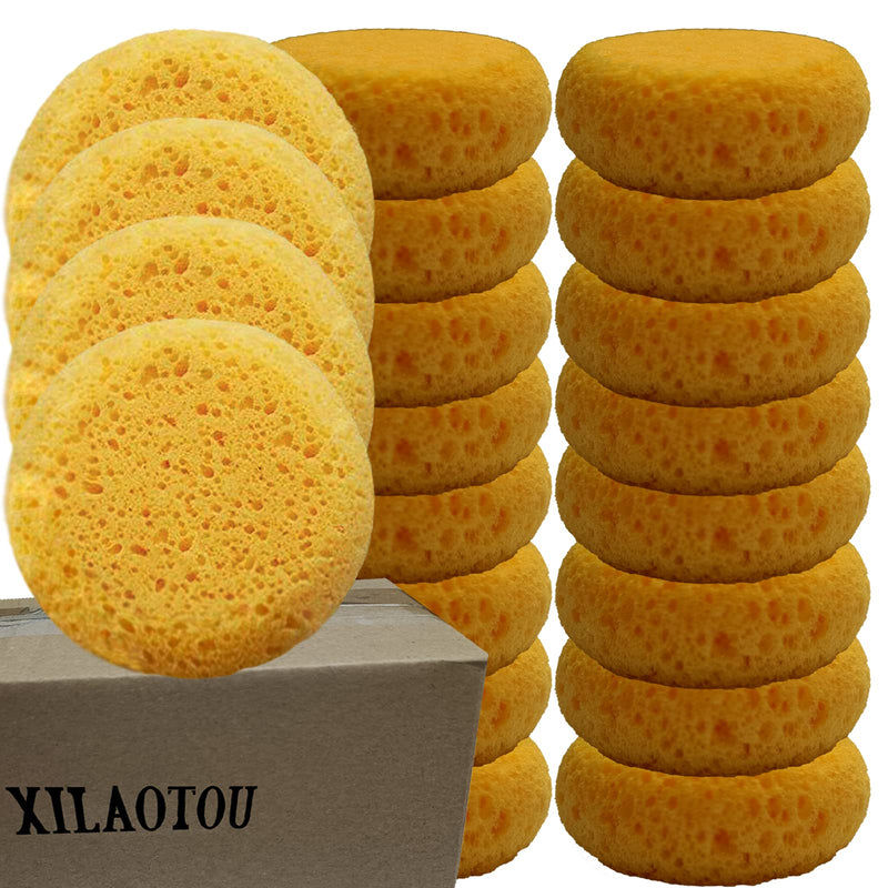 XILAOTOU Tack Sponges, High Elasticity Saddle soap for Leather, high Water Absorption Saddle soap Diameter 2.83, height1.18IN, Suitable for Crafts, Ceramics, Household Use & More 20 PCS Big 20 Pcs Coarse Hole - PawsPlanet Australia