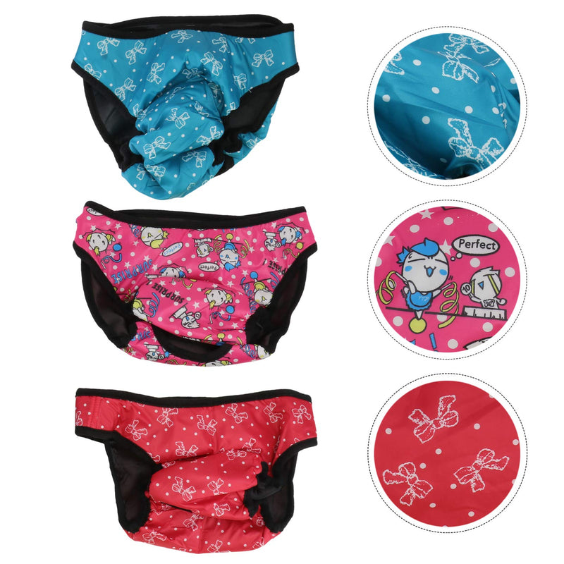 UEETEK 3pcs Dog Diaper Pet Physiological Pants Washable Dog Sanitary Shorts Panties Menstruation Underwear Briefs Female Dog Underpants Nappy XXL - PawsPlanet Australia