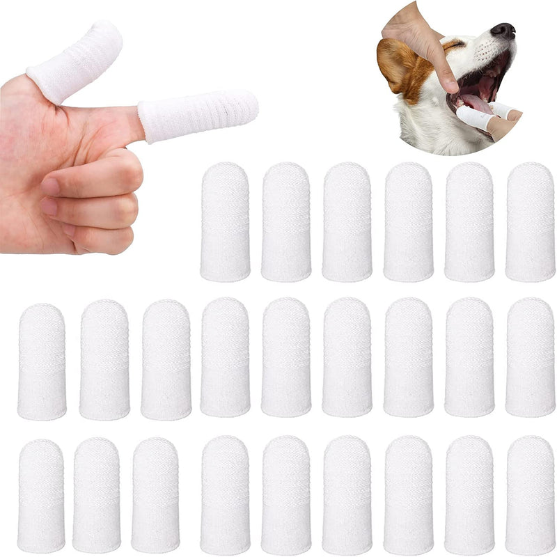 AUXSOUL Pack of 24 dog toothbrush fingerling, finger toothbrush dog, pet finger toothbrush, anti-plaque for rodent pets, efficient and clean pet toothbrush made of knitted fabric - PawsPlanet Australia