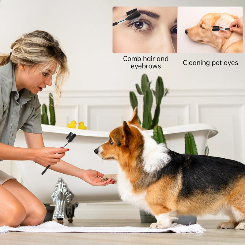 Tear stain removal comb, 4-piece double-sided eye comb for pets, tear comb for dogs, multifunctional grooming comb for removing crusty mucus and fleas - PawsPlanet Australia