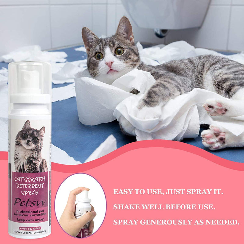 Cat Deterrent Spray, Cat Scratch Deterrent Training Spray Safe for Plants, Furniture, Floors, Non-Toxic, Alcohol Free pink - PawsPlanet Australia
