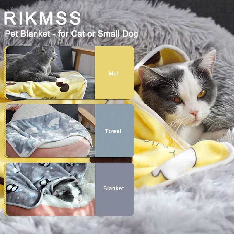 3 Pack Pet Blankets, Dog Blankets, Cat Blankets, Super Soft Warm Flannel Pet Throw Pet Sleep Mat Pad Bed Seat Cover for Kitties, Small Dogs, Small Animals (25.6 x18 inch) - PawsPlanet Australia