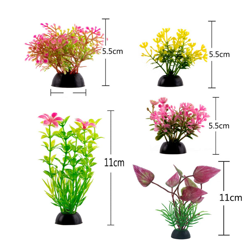 [Australia] - CousDUoBe Aquarium Decorations 21 Pack Lifelike Plastic Decor Fish Tank Plants,Used for Household and Office Aquarium Simulation Plastic Hydroponic Plants 21-Pack（Maximum 7.8 inches） 