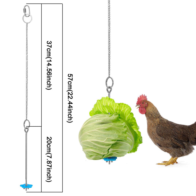 [Australia] - HYLYUN Hanging Feeder Toy, Chicken Fruit Feeder for Hens Chicken Large Birds Pet, 2 PCS 