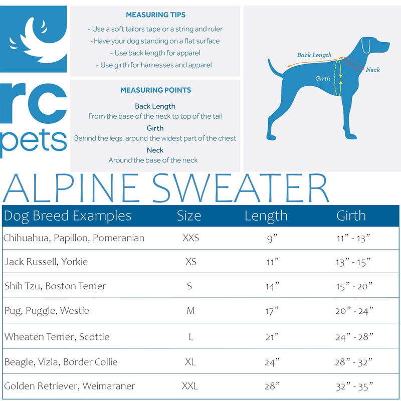 RC Pet Products Alpine Sweater Medium Arctic Blue/Teal - PawsPlanet Australia