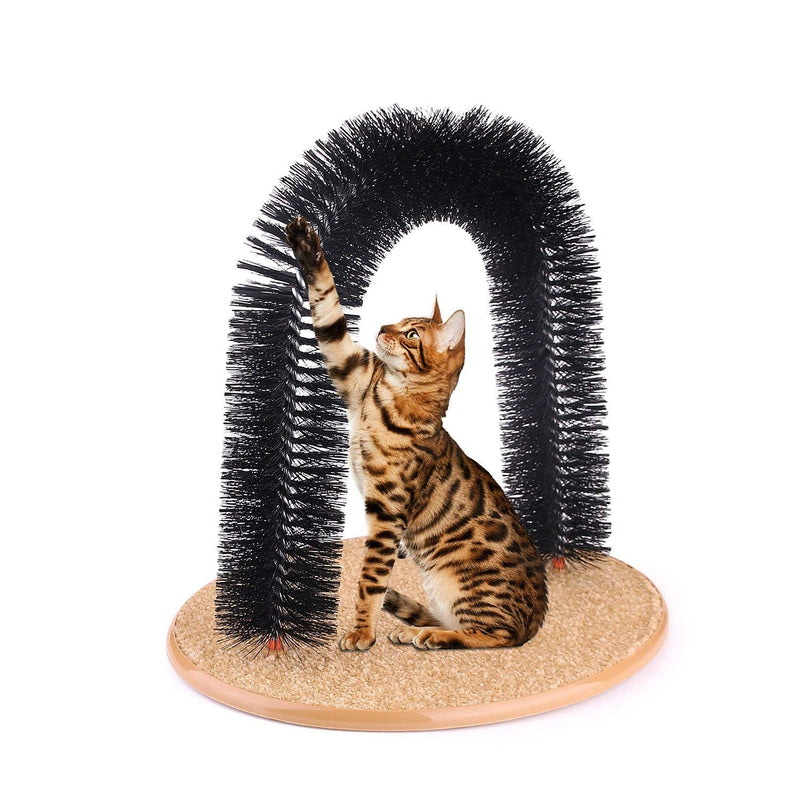 MINGZE Arch Cat Groom Self Care Cat Toy Cat Self Groomer, Massager and Cat Scratcher, Scratching Arch Kitten Massaging Pet Self Grooming Bristles Groomer Toy Perfect for Playing - PawsPlanet Australia