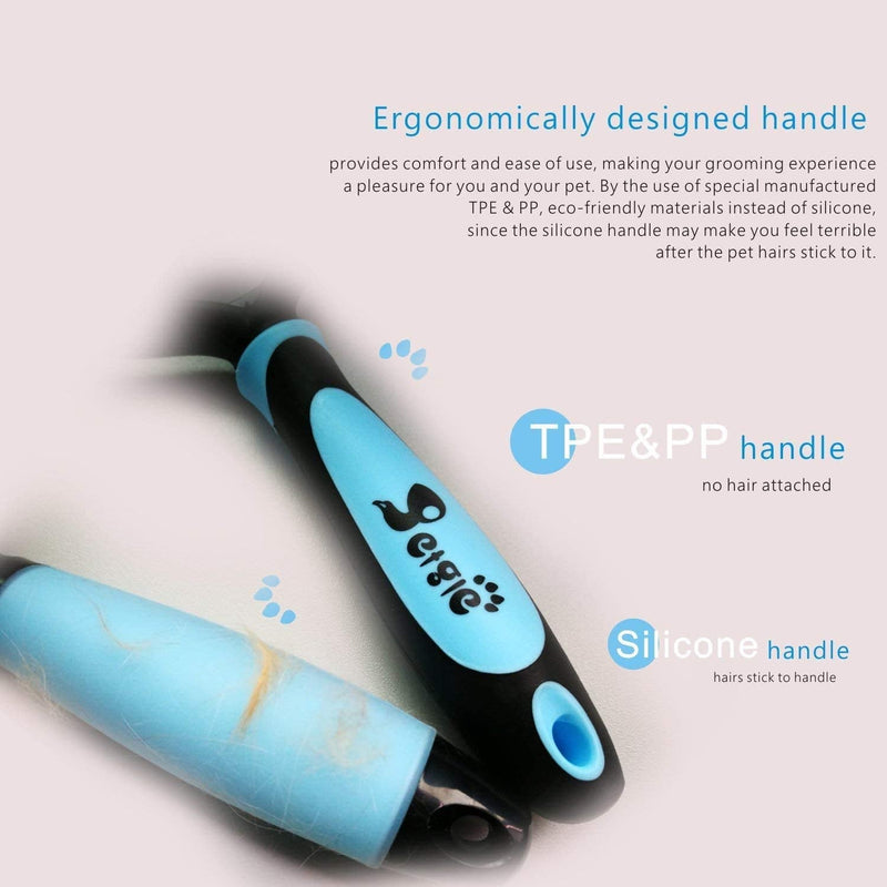 Dog Brush and Cat Brush Special for deshedding Pet with Thick, Medium, Long, Curly, and Wiry Hair -2 Sided Pet Grooming Tool, Mats & Tangles Dematting -No More Nasty Shedding and Flying Hair - PawsPlanet Australia