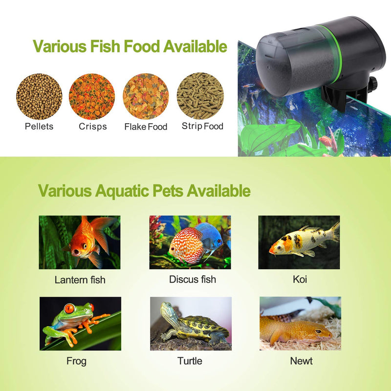 Ycozy Automatic Fish Feeder Rechargeable with USB Cable Moisture-Proof Intelligent Electric Fish/Turtle Feeder for Aquarium & Fish Tank Intelligent Timer Fish Food Dispenser for Vacation | Navi-EV - PawsPlanet Australia