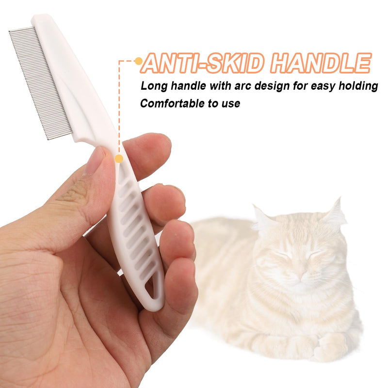 Pack of 2 Flea Comb Animals for Dogs and Cats, 2 Sizes Multifunctional Grooming Comb Dog Cat Hair Combs Made of Metal Flea Lice Comb for Cats Dogs Rabbits - PawsPlanet Australia