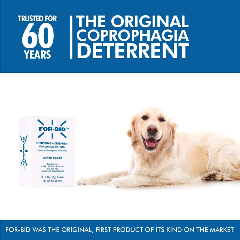 For-Bid for Dogs and Cats | Stool Eating & Coprophagia Deterrent | Dog & Cat Food Powder Additive to Prevent Dogs from Eating Poop | Safe for Your Pets | Vet Recommended Formula for Anti-Coprophagia 1 Box - PawsPlanet Australia
