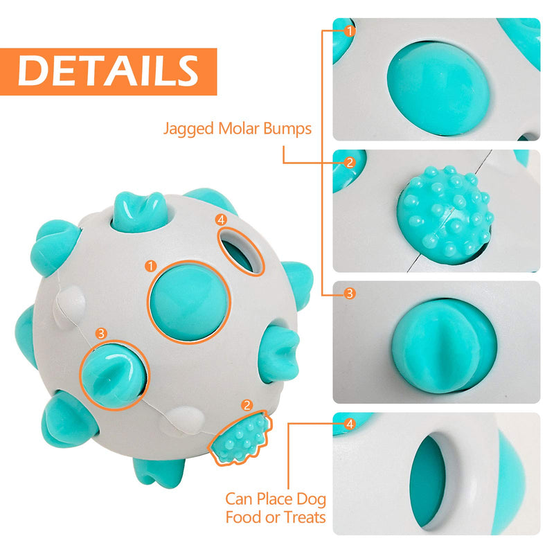 [Australia] - Qucey Dog Chew Ball Toys, Dog Toys Large Breed for Aggressive Chewers, Indestructible Dog Toothbrush Teething Toys for Medium Large Dogs 