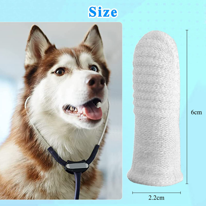 Pack of 18 dog toothbrushes, finger toothbrushes, dog finger cots, dogs dental care toothbrushes finger cot, reusable pets teeth, small cats like cleaning knitted fabric toothbrush, 360° dog toothbrush - PawsPlanet Australia