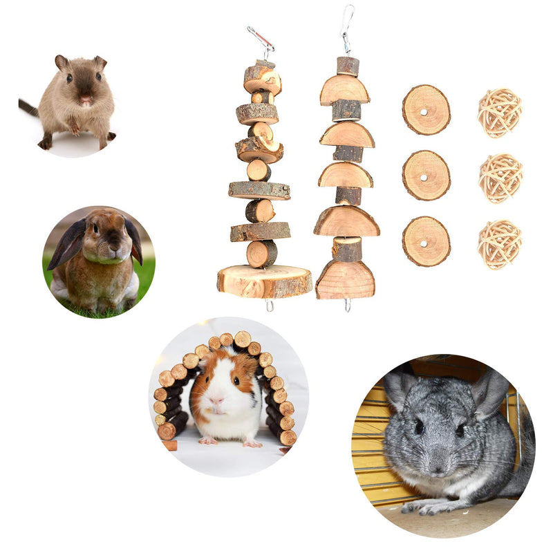 S-Mechanic Bunny Chew Toys Natural Apple Wood Small Animal Chew Toys for Rabbits Chinchilla Hamsters Guinea Pigs Gerbils Pack 1 - PawsPlanet Australia