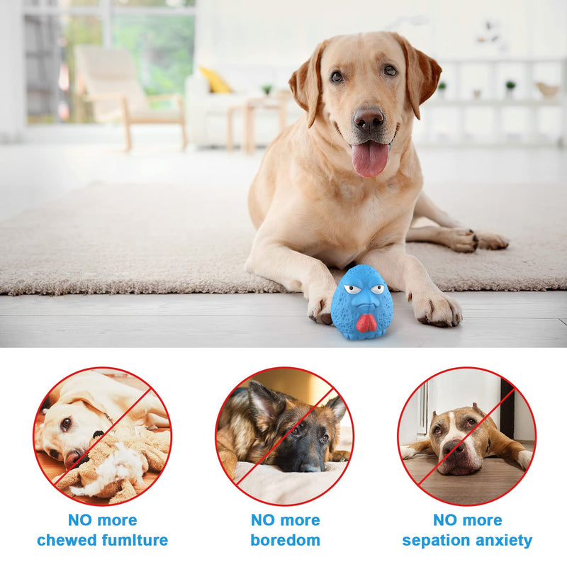 AOZOOM Treat Dispensing Dog Toys, Dog Toys for Aggressive Chewers, Indestructible Dog Chew Toys, Interactive Slow Feeder Tough Puzzle Toys, Durable Rubber Teeth Clean Dog Toys, for Medium Large Dogs - PawsPlanet Australia