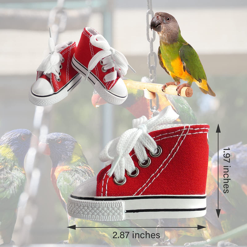 PETDCHEB 12 Pieces Bird Shoes Mini Sneaker Bird Toys Finger Shoes Fingerboard Shoes Bird Chew Toys Bird Toy Sneakers Toy Shoes for Sneaker Keychain Shoe Keychains Parrot Toys - PawsPlanet Australia