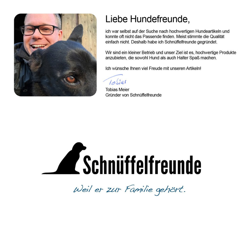 Schnüffelfreunde collar for dogs made of leather, dog collar for large, medium and small dogs, padded leather collar, robust (XL - 46-55cm, brown) XL - 46-55cm - PawsPlanet Australia