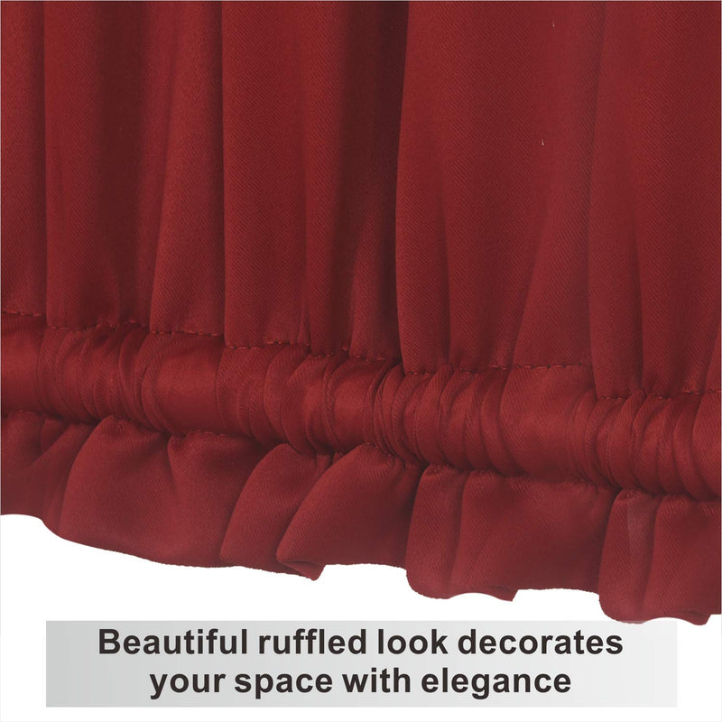 Aquazolax French Door Curtain Window Treatment - Blackout Thermal Curtains 25"x40" French Door Panels Solid - 1 Panel, Red 25"W x 40"L, 1 Panel Burgundy Red - PawsPlanet Australia