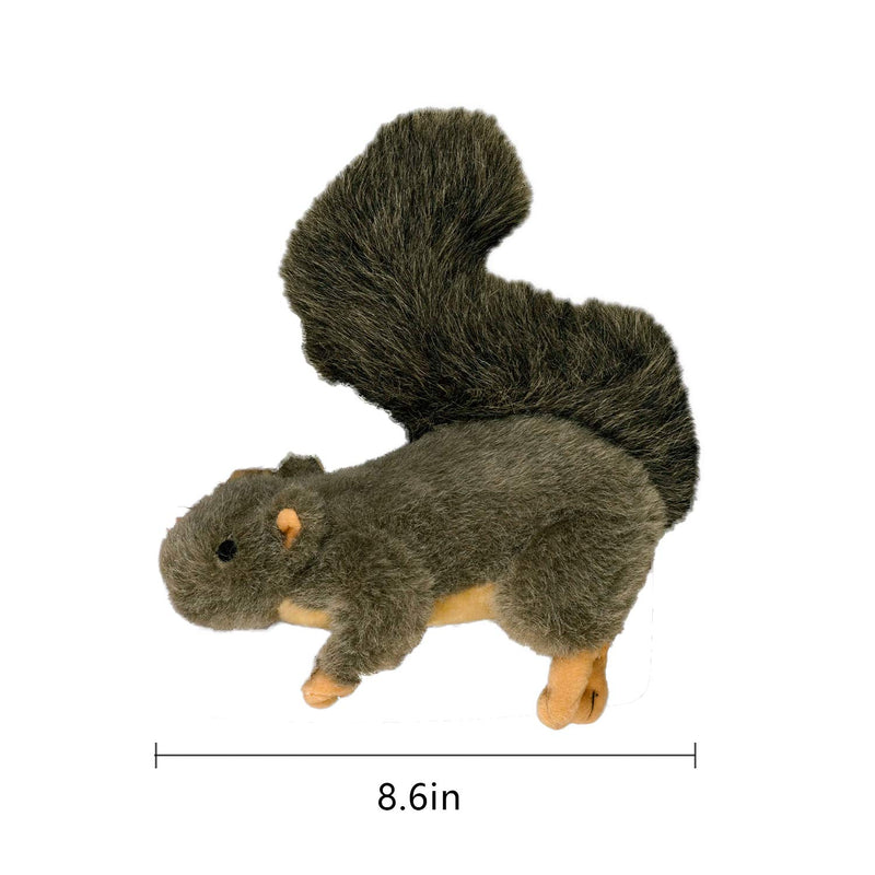 ALL FOR PAWS Pet Squirrel Plush Dog Toys With Squeaker, (22 x 24 x 9 cm/8.7 x 9.4 x 3.5 Inch), Large Size (Squirrel) - PawsPlanet Australia