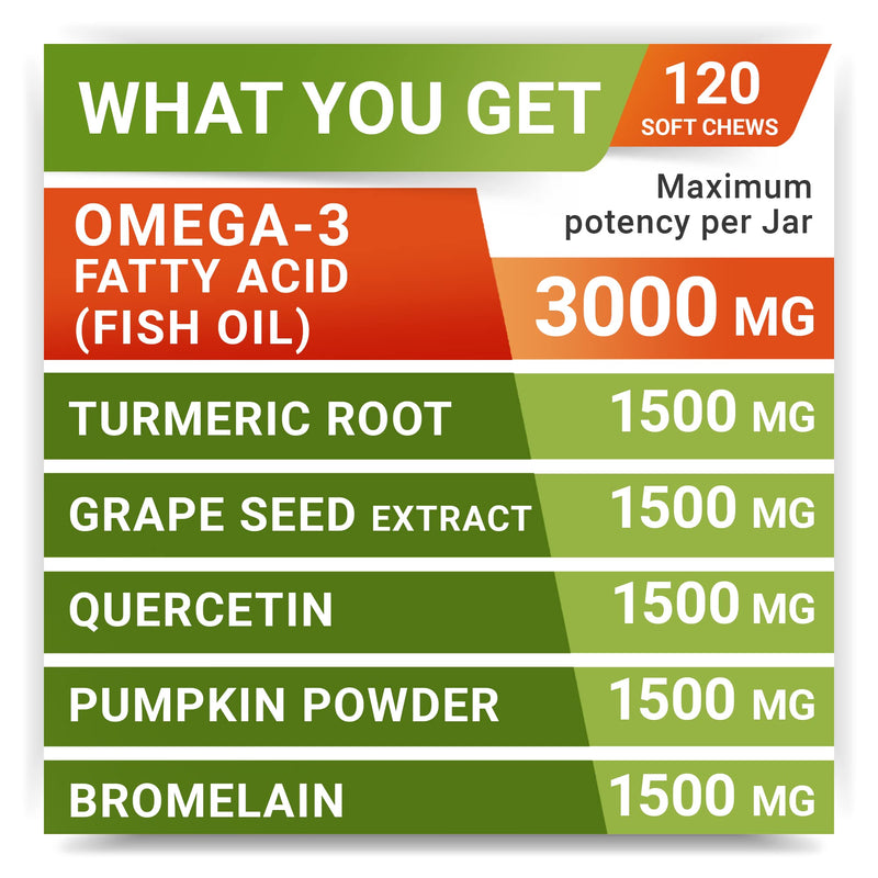 Allergy Relief Treats + Pumpkin for Dogs Bundle - Itchy Skin Relief + Upset Stomach - Omega 3 + Enzymes + Turmeric + Pure Pumpkin Powder - Skin & Coat Health + Digestion - 120ct + 8.1oz - Made in USA - PawsPlanet Australia