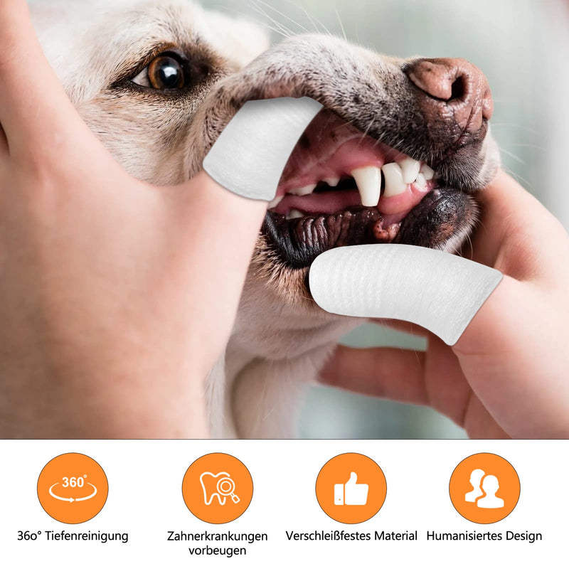VOSSOT Dog Toothbrush Fingerling Reusable, Dental Care Dog, Dog Toothbrush Cat Toothbrushes-Fingers Toothbrushes, Washable Durable, Clean Pet Toothbrush Made of Knitted Fabric (Pack of 12) - PawsPlanet Australia