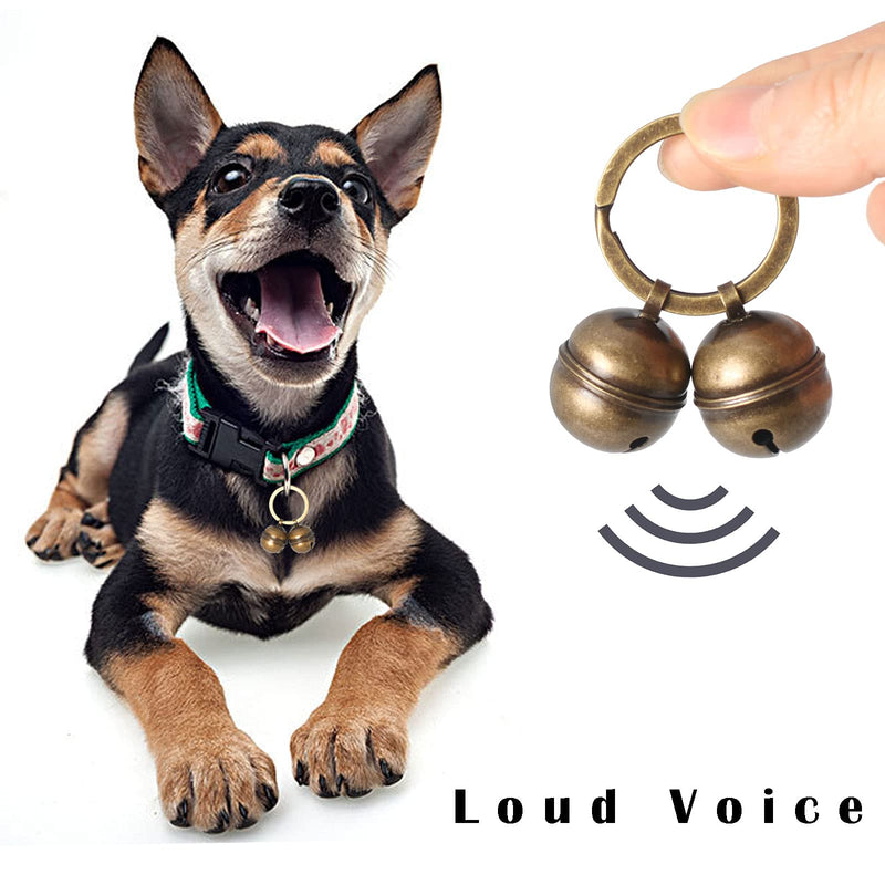 Copper Bells for Dog Collars with Snap Clips - Made of Pure Copper for Dogs/Cat - Clear Sound & No Rust - Save Birds Wildlife, Know Where Your Pet¡­ - PawsPlanet Australia