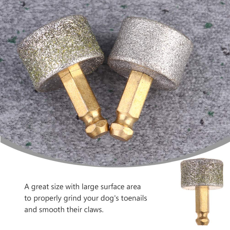 Balacoo 10pcs Dog Nail Grinder Replacement Head Diamond Nail Grinder Tips Electric Pet Nail Grinder Accessories (Golden) - PawsPlanet Australia