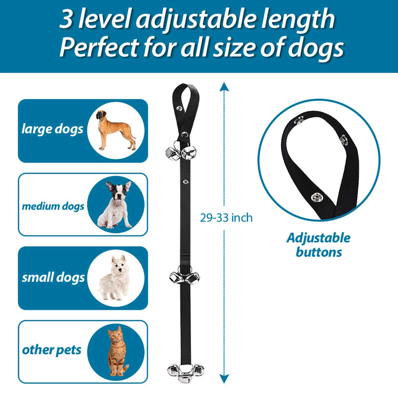 Puppy Bells Housetraining Adjustable Dog Doorbells for Door Knob/Potty Training/Alert to Go Outside-Premium Quality -7 Extra Large Loud Dog Bells - Dog Whistle as a 2Pack - PawsPlanet Australia