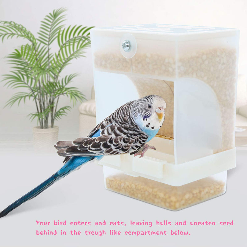 Rypet 2 PCS No-Mess Bird Feeder - Integrated Parrot Automatic Feeder for Small to Medium Birds Seed Food Container - PawsPlanet Australia