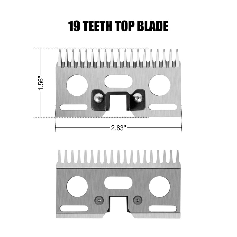 BEETRO 19 and 21 Teeth Horse Shears Replacement Blades, Professional Stainless Steel Clipper Blades for Horse Equine Goat Pony Cattle - PawsPlanet Australia